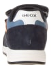 Geox Sneakers "Alben" in Dunkelblau/ Orange