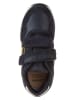 Geox Leder-Sneakers "Alben" in Dunkelblau/ Gelb
