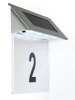 Lifa Living LED-Solar-Hausnummernschild in Silber - (B)18,5 x (H)19 x (T)5 cm