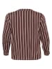 KAFFE curve Bluse in Braun/ Rosa