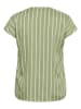 KAFFE curve Bluse in Grün/ Creme