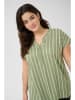 KAFFE curve Bluse in Grün/ Creme
