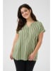 KAFFE curve Bluse in Grün/ Creme