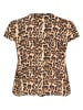 KAFFE curve Bluse in Beige/ Braun