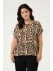 KAFFE curve Bluse in Beige/ Braun