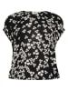 KAFFE curve Bluse in Schwarz/ Creme