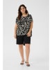 KAFFE curve Bluse in Schwarz/ Creme