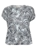 KAFFE curve Bluse in Weiß/ Dunkelblau