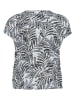 KAFFE curve Bluse in Weiß/ Dunkelblau