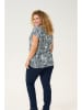 KAFFE curve Bluse in Weiß/ Dunkelblau