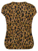 KAFFE curve Bluse in Hellbraun/ Schwarz