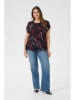 KAFFE curve Blouse bruin/zwart/wit