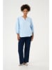 KAFFE curve Bluse in Hellblau