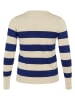KAFFE curve Pullover in Creme/ Dunkelblau
