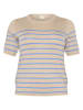 KAFFE curve Pullover in Beige/ Hellblau