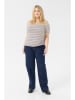 KAFFE curve Pullover in Beige/ Hellblau