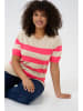 KAFFE curve Pullover in Beige/ Pink