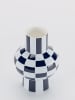 Potiron Paris Vase "Louvre" in Weiß/ Blau - (H)20 x Ø 15 cm