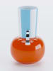 Potiron Paris Vaas "Oslo" oranje/lichtblauw - (H)21,5 x Ø 14,5 cm