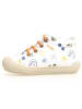 Naturino Leder-Lauflernschuhe "Cocoon" in Weiß/ Blau/ Orange