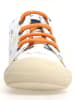 Naturino Leder-Lauflernschuhe "Cocoon" in Weiß/ Blau/ Orange