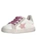 Naturino Leder-Sneakers "Pinn"  in Weiß/ Grün/ Rosa