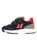 Naturino Leder-Sneakers "Jesko" in Dunkelblau/ Orange