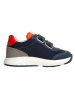 Naturino Leder-Sneakers "Jesko" in Dunkelblau/ Orange