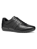 Geox Leder-Sneakers "Wells" in Schwarz