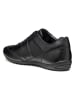 Geox Leder-Sneakers "Wells" in Schwarz