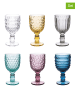 Villa d´Este 6-delige set: glazen "Geometrie" meerkleurig - 310 ml