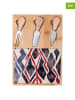 Villa d´Este 4-delige kaassnijset "Malindi" lichtbruin/zwart - (B)22,5 x (H)31,5 cm