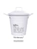 Villa d´Este Knoflookpot "Victionary" wit/zwart - (H)15 cm