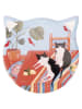 Villa d´Este Podkładki (6 szt.) "Cats" w kolorze jasnoróżowo-błękitnym - Ø 10,5 cm
