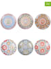 Villa d´Este 6-delige set: fruitborden "Casablanca" meerkleurig - Ø 21,5 cm