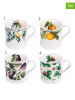 Villa d´Este 3-delige set: mokken "Limonami" wit/groen/geel - 430 ml