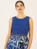 APART Kleid in Blau/ Weiß