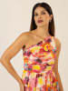 APART Kleid in Pink/ Gelb