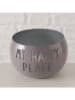 Boltze Windlicht "Happy Place" in Grau - (H)7 x Ø 12 cm