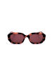 Gucci Damen-Sonnenbrille in Braun/ Orange/ Lila