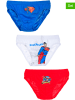 Superman 3-delige set: slip "Superman" wit/blauw/rood
