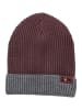 vertbaudet Muts bordeaux/grijs