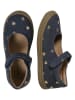 vertbaudet Leder-Ballerinas in Dunkelblau/ Gold