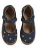vertbaudet Leren ballerina's donkerblauw/goudkleurig