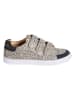 vertbaudet Leder-Sneakers in Beige/ Schwarz