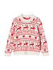 vertbaudet Pullover in Weiß/ Rot