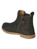 vertbaudet Leren chelseaboots antraciet/goudkleurig