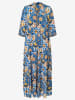 More & More Jurk blauw/zwart/wit