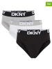 DKNY 3er-Set: Slips in Schwarz/ Weiß/ Grau