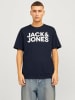 Jack & Jones Koszulki (3 szt.) "Jjecorp" w kolorze granatowo-biało-czarnym